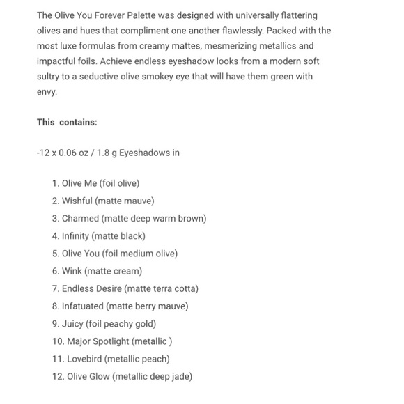 Violet Voss Olive You 4Ever Eyeshadow Palette - Picture 4 of 4